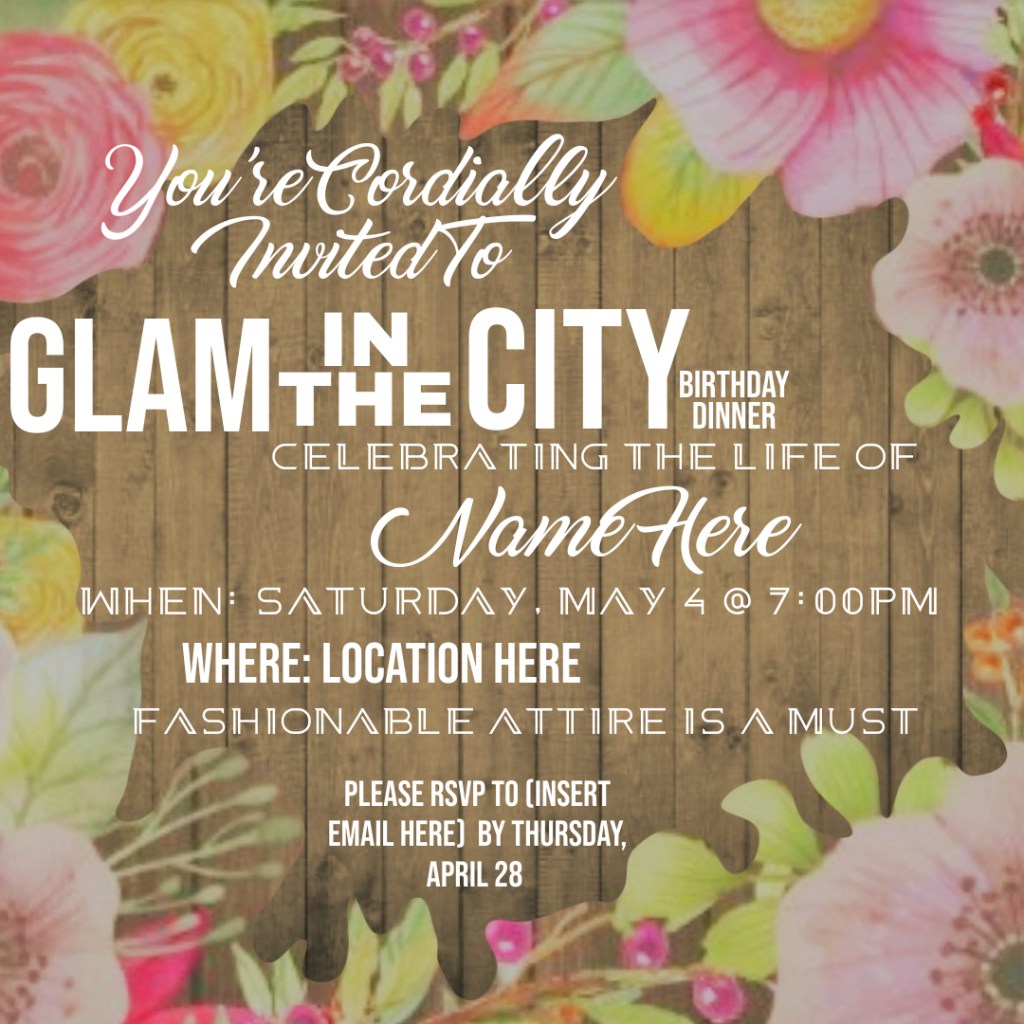 Birthday Dinner Flyer