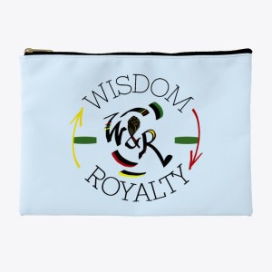 Wisdom and Royalty Accessory Pouch - Light Blue