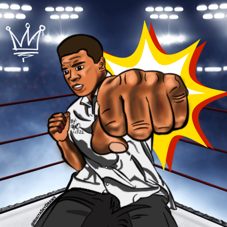 Muhammad Ali Toon Portrait Fan Art